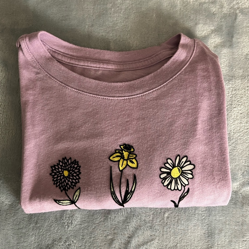 Free State Lilac Tee with Felt Flowers